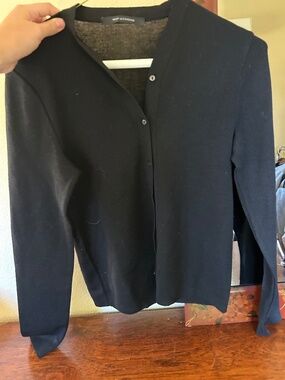 BP Studio Black V-Neck Button Cardigan